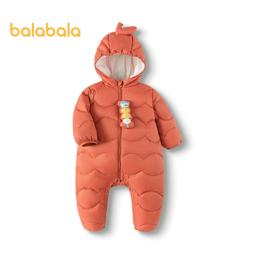 Ropa para niños de Balabala para bebés onesie de chaqueta delgada ropa de bebé 2025 ropa de invierno abrazando ropa arrastrándose ropa y niñas lindas divertidas halcones de cita con rojo - pato blanco down 90 cm - 47g cantidad de llenado