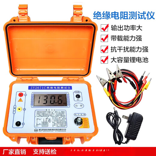 XMSJ10000V数字电子兆欧表绝缘电阻仪绝缘高精度摇表 D2677D (5000V)  含线 带吸收比