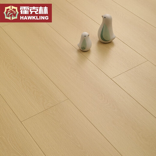 Piso de laminado de madera sólida de Hawklin Enf Grado Ambiental nuevo Paquete de piso de madera multicapa impermeable de tres capas para instalar calefacción de piso opcional K1506 (15 mm)
