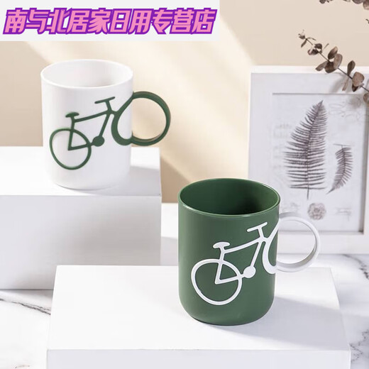 立体创意情侣刷牙杯亲子洗漱杯学生牙杯塑料牙刷杯宿舍男女 3D立体自行车杯(白色)7027