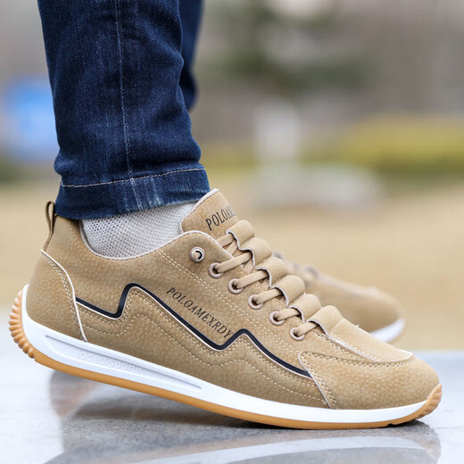 Oein car training shoes for men's subject 2 special driving school soft sole shoes for spring leather casual shoes fashionable one-legged driving shoes AW9902 blue cloth style single layer 38 small size / big size