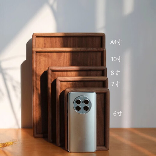 One-in-one black walnut solid wood photo frame washing photos made into 678-inch mortise and tenon children's high-end sense DIY custom-made a4 wall hanging black walnut copper rod supporting marble back plate without washing photos 6-inch inner diameter 10.2*15.2cm horizontal and vertical universal