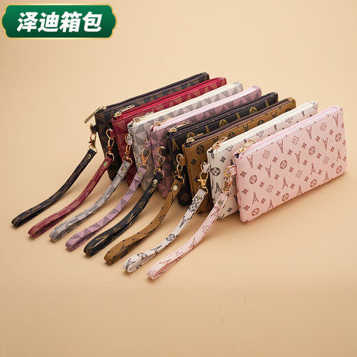 
Yunluo Fashion retro hand bag, coin wallet, women's hand bag, women's hand bag, fashionable and versatile women's mobile phone bag 212 coffee color