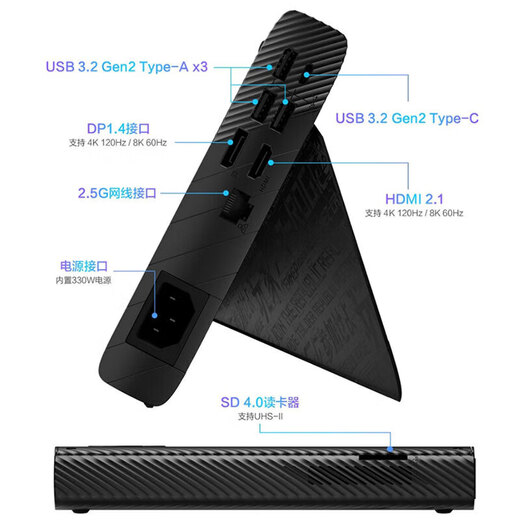 Player Country (ROG) Graphics Card Dock 6850mxt XG Mobile Asus ROG Handheld Fantasy X13 Dedizierte externe Grafikkartenausdehnung Dock Rog Grafikkarten Erweiterung Dock RTX4090 [Performance King] 16GB
