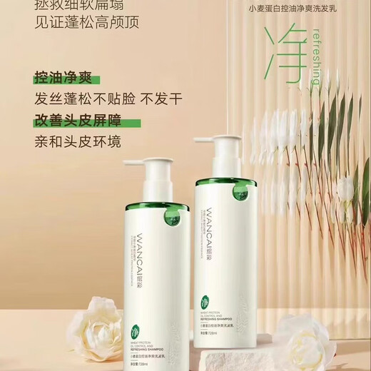 Set de lavado anti-cadena de WANKAI PELO DAÑO DAÑADO SET SEGURO 728ml 728ml champú hidratante