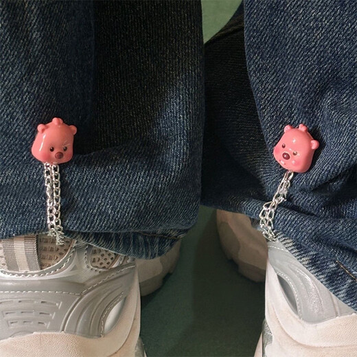 Shufen Clothes Buttons Seam-free Chain Magnetic Buckle Cute Loopy Cufflinks Fixing Buckle Pendant Pants Shortening Fixing Artifact Q0115loopy Cufflinks (Pair)