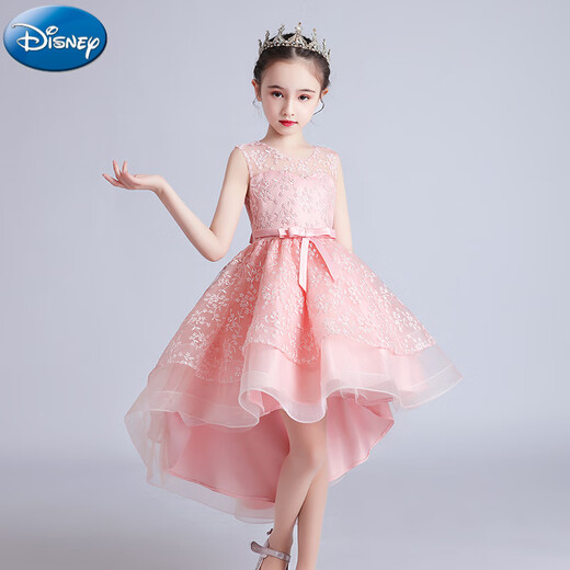 
Disney princess dress girls birthday dress children high-end host flower girl wedding little girl piano playing costume M683 white [Follow the crown] 110 cm