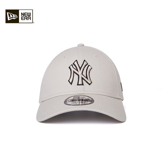 NEW ERA纽亦华MLB棒球帽2025早春新款男女情侣NY包边刺绣硬顶帽子940 60595199-米白色 纽约洋基队 OSFM