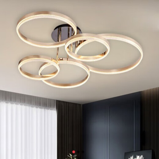 Leshi Lighting (NVC) Leshi Lighting Physical Store Jishuo Serie Circle Wohnzimmer Esszimmer Schlafzimmer Deckenleuchten Offline 12188 Vier-Ring 82 Watt Durchmesser 99 cm Drei Farben