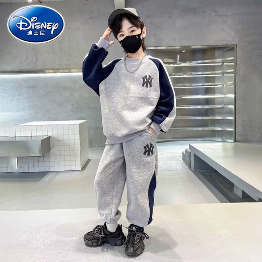 Disney (Disney) Boys Automne Suit 2024 Nouveaux enfants pour enfants de taille moyenne et hiver sweat coréen sweat sportif beau ensemble à la mode à la mode