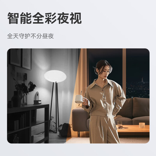 威视达康室内高清摄像头手机远程监控器360无死角带夜视可对话家用wifi吸顶室内楼道入户门口无线摄像头 【WIFI版】双摄联动+智能人形追踪】 32G内存卡