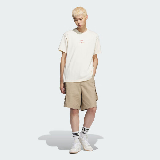 Adidas Clover T-shirt masculin 2025 Été Nouveau cou rond en vrac Sports confortables et t-shirt à manches courtes décontractées KC1429 3xl
