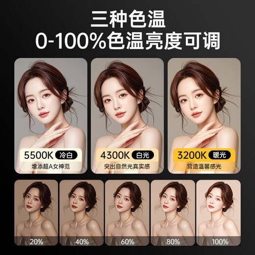 Jimantu live broadcast fill light indoor professional LED photography light anchor uses beauty soft light box to shoot video and photography lighting