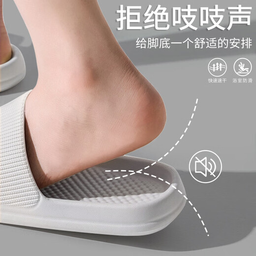 Lidani (Tzldn) Sommer neuer Anti-Odor-Stummschalter für Männer und Frauen Universal EVA-Material Nicht-Schlupf-Badezimmer Haushalts Sandalen Schwarz. [9202] 44-45 [geeignet für 43-44