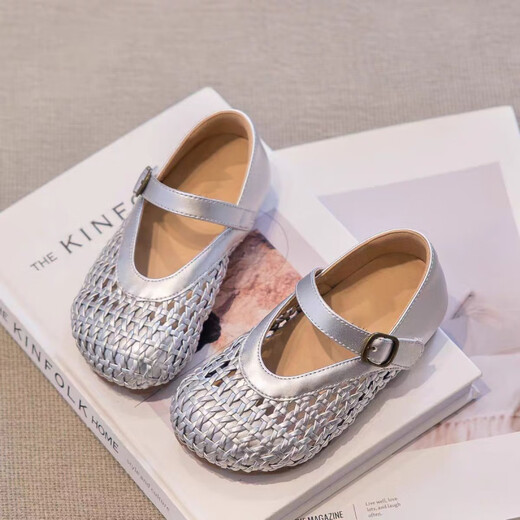 G. Duckkids Girls Sandals Bag Toe 2025 Neue Sommer Kinderhoch Schuhe Prinzessin Schuhe Baby Mädchen Mädchen Schuhe Lederschuhe Braun 23