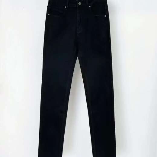 Cooqi European Station High-end Light Luxury Black Jeans Men's Trendy Fashion Slim Slim Legs Autumn Casual Trousers Black 659 28