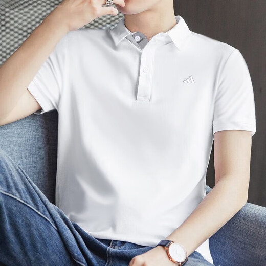 阿迪达斯 （adidas）OLO衫男夏季高尔夫运动上衣速干透气翻领商务短袖 IN6625 M 120-135斤