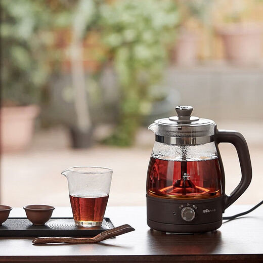 Bear Steam Spray Fully Automatic Tea Maker Small Health Pot Office Home Small Kettle Teapot Thickened Glass Tea Maker Gift Gift ZCQ-A10X1 Knob Control ZCQ-A10X1 1L
