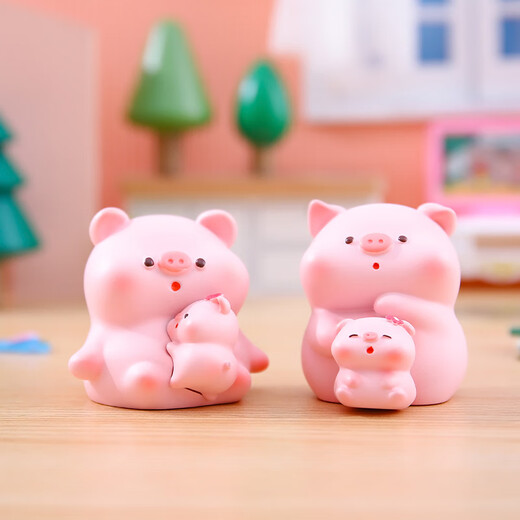 Monkey happy cute little pig blind box toy doll boy and girl children trendy toy desktop ornaments for friends birthday gifts Guru pig [single box random delivery]
