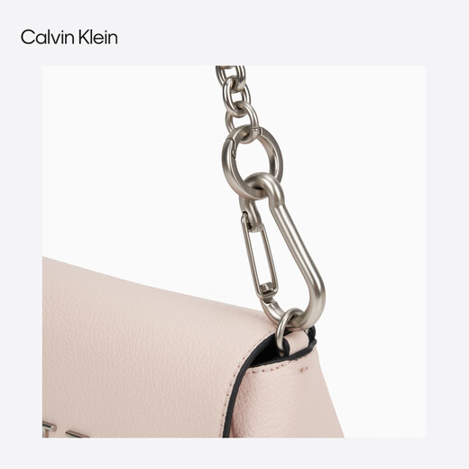 Calvin Klein Fashion Umhängetasche Geschenkkette Beutel Metall Buchstaben Pin-Koch-Flip CK Damensack Crossbody Sattle Bag DH3240 PS2-Shell Pulver Os