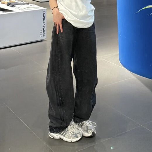 阿迪达斯 （adidas）三叶草女子复古渐变效果水洗牛仔运动长裤JX9214/9212/9213 紫色JX9214  28