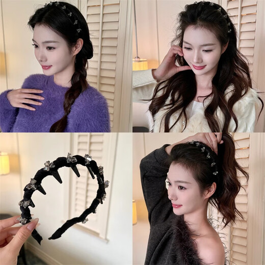 Dongyi Yanxuan headband women's high-end headdress high skull headband student face wash hair cassette with teeth anti-slip falling