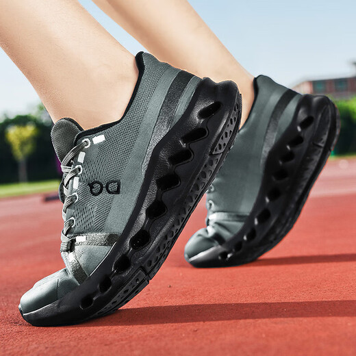 [Mismo modelo para grandes marcas] zapatos para hombres transpirables, ultraligeras que absorben los sports y los zapatos informales de los deportes resistentes al desgaste y los cómodos zapatos de carrera al aire libre JD9922 Green-Green 42