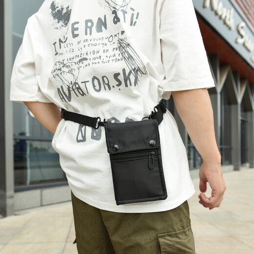 Neues Speicher Multifunktionales Mobiltelefon wasserdichtes Mini Tragbares Zertifikat Männer und Frauen reisen One-Shoulder Pass Bag Outdoor Outdoor Schwarz