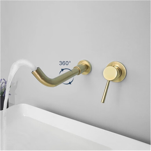 Jiumu JOMOO new home retro wall faucet hidden and cold all copper bathroom wash basin buried SH-897F antique-brass joint