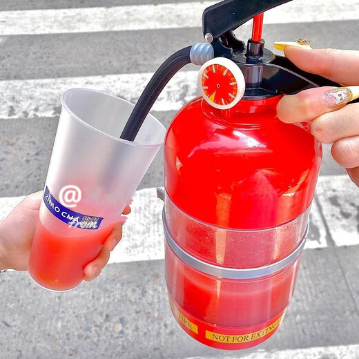 Changyin Fire Extinguisher Shape Water Cup Funny Beverage Bucket Drinking Hand Pressed Fire Hydrant Wine Dispenser Internet Celebrity Creative Beer Machine Cup Shape Water Cup