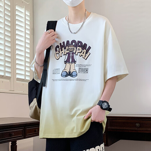 Kurzärärmelte T-Shirt-Herren-Trend 12-15-jähriger Teenager 13 hübsch halbärmelig 14 große Kinder losen Sommer Top 6169 Lila (einzelne kurzärmelige) Qualitätssicherung XL 115-140jin [Jin gleich 0,5 kg]