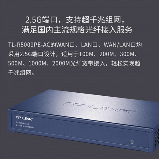 PORT PULIEN PORT 2,5G, Shell en acier de qualité Gigabit, gestionnaire de contrôle WiFi Contrôle AP, alimentation POE, Contrôle AC intégré R5009PE-AC 9 Port 2.5G Port, configuration standard