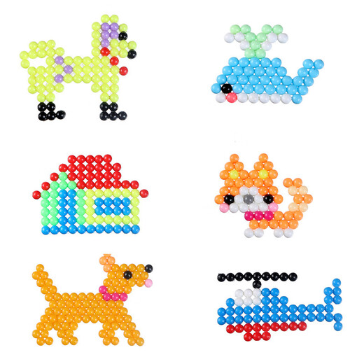 Zhiku Wasser Nebel Magie Perle Nacht Perle Spielzeug Magische Perlen glühende handgefertigte DIY -Kinder -Set -Material -Set Neue Mädchen 15 Farben 1500 Körner + 6 Farben 600 Körner Kristallperlen + [Set