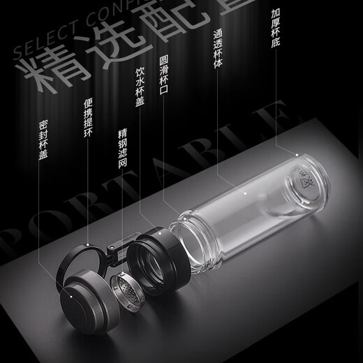 Xino Plastic Cup Large Capacity Portable Water Cup Summer Outdoor Fall-resistant Drinking Cup Men's Sports Cup XN8088 Glass Model XN9076-695ML