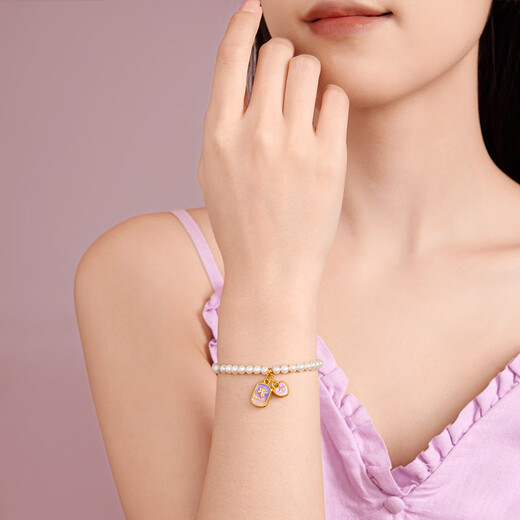 Safir birthday gift 18K gold enamel single pendant female DIY accessories for girlfriend birthday gift concentric lock