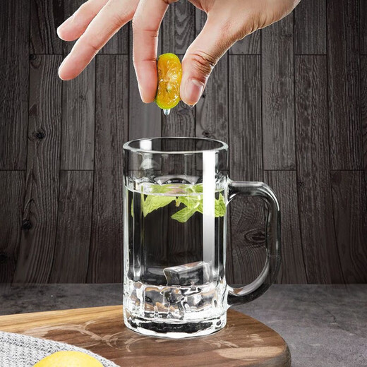 Meikejie teahouse special tea cup glass two-way water cup household beer cup high-end tea cup glass tea cup thick heat-resistant tea cup 4 pieces