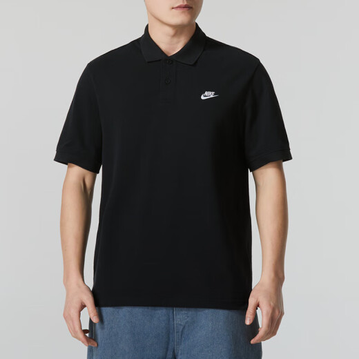 耐克（NIKE）运动套装男装2025春季健身跑步透气POLO短袖休闲T恤针织长裤2件套 FN3895-010+FQ4331-010 L