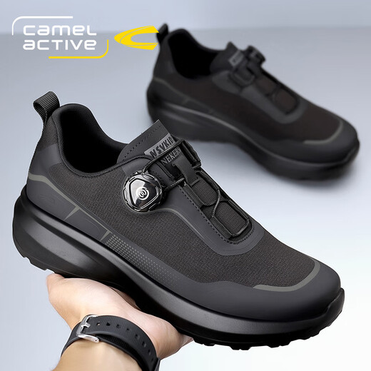 Camel Dynamic Wanderschuhe Herren neuer Outdoor-nicht-Schlupf-Kleidung-resistente Sportschuhe Leichte weiche Sohle Freizeitschuhe Schwarz (weiche Sohle weiche Oberfläche) Nicht-Schlupf 3527 38 Standard Lederschuhgröße