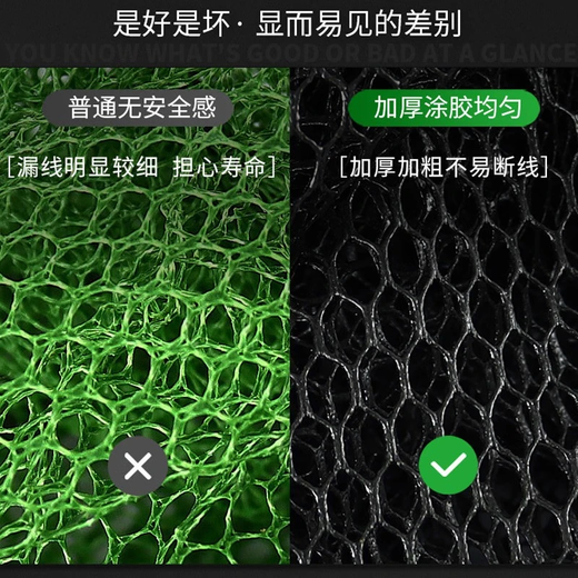 Yu Mu Fish Protective Net Pocket Fishing Net Thickened Glued Anti-hanging Quick-drying Fishing Protective Net Black Pit Competitive Fishing Net Pocket Fish Protective Bag Fishing Gear 33cm 1.7m Special Offer (3 Gifts Free)