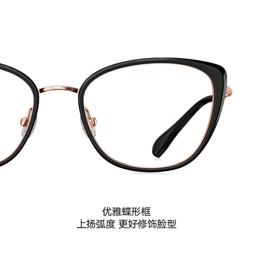 暴龙【新品】复古猫眼眼镜框轻弹钛腿个性潮男女款 BJ6167B21 单镜框