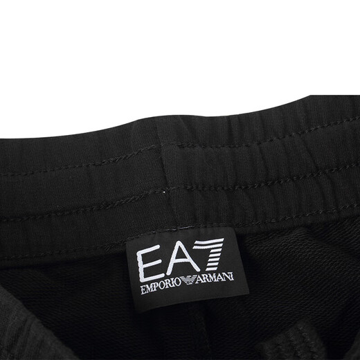 Armani (Emporio Armani) EA7 men's pants 2025 new classic micro-label casual print lightweight breathable comfortable sports pants leggings black gold S