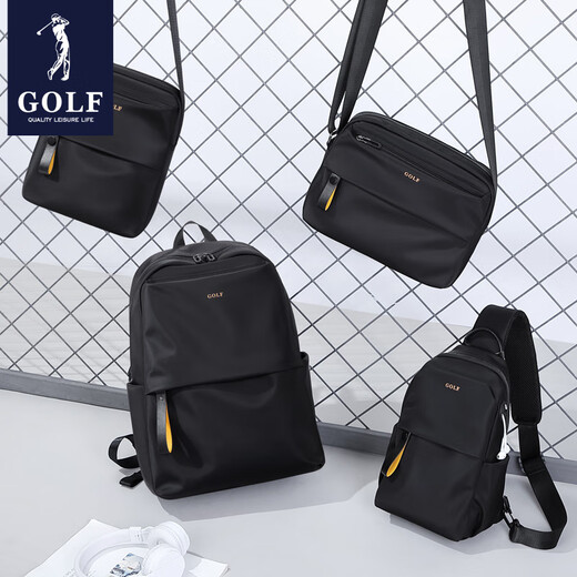 Bolso de hombro de golf (golf) bolso para hombres bolsas de caramelo casual oxford tela bolso para hombres 2025 nuevo lienzo moderno mochila negra