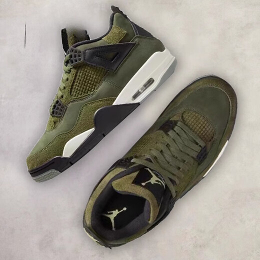 NIKE(耐克)体育AirJordanAJ军绿麂皮复古高帮篮球鞋FB-官方旗舰正品 FB9928-200 40.5