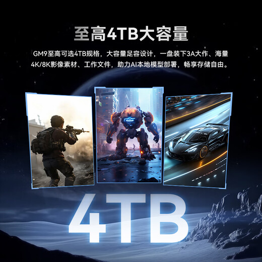 宏碁掠夺者（PREDATOR）1TB SSD固态硬盘 M.2接口(NVMe协议) GM9系列 NVMe PCIe 5.0读速14000MB/s AI电脑存储配件