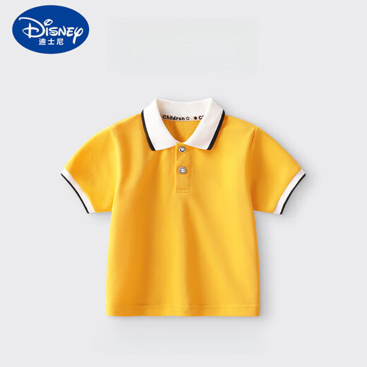 迪士尼（Disney）男童短袖polo衫2025新款儿童夏季翻领上衣宝宝夏装半袖男小童T恤 LBC15469X-15844E红 90 cm