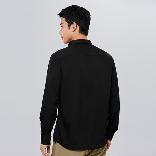 Camisa de manga larga Narkless Spring y verano Smooth Anti-Wrinking Business Camiseta 1506 Negro (sugerido tomar un tamaño más grande) 2xl