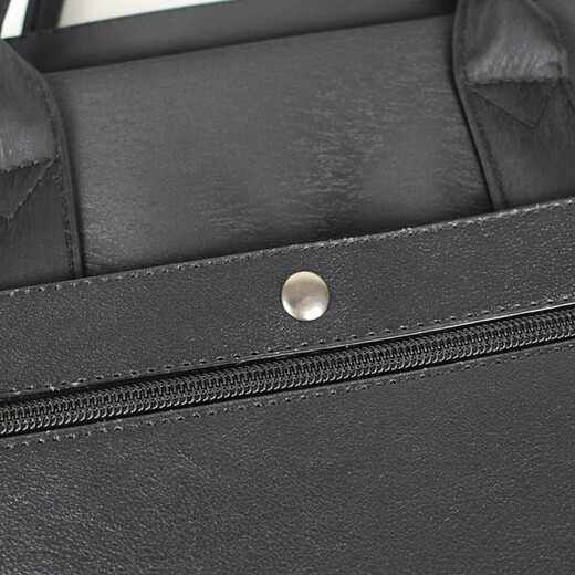 
Jianteng can print large capacity wear-resistant waterproof canvas thickened file bag three-dimensional office portable business zipper bag conference bag business briefcase laptop bag 826 black length 38cm*width 6cm*height 30cm