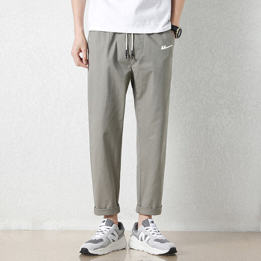 Huili Pantalon masculin décontracté Pantalon Summer Casual For Men Fashion and Volydoly Business Loose Couleur solide grande taille pantalon droit lg-hl-mortal mille produits-9904 Army Green XL (recommandé 145-160jin [Jin est égal à 0,5 kg]))