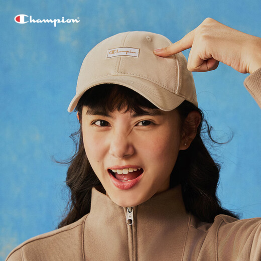 Champion American Champion Baseball Mütze Männer und Frauen lässiger Sonnenschutz Sport einfach und vielseitig Baseball Cap 24FWH45 Beige White