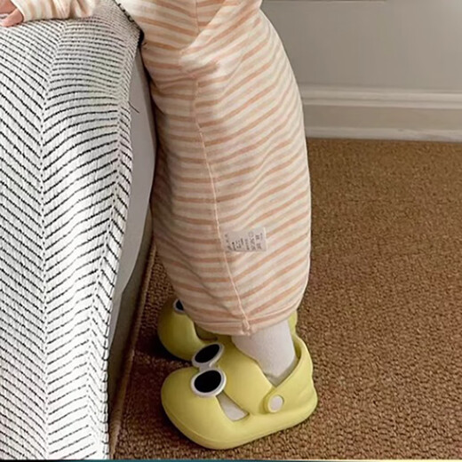 Tiaodegao children's slippers summer 2026 new anti-slip children 1-3 years old baby infants boys and girls slippers sunglasses children's slippers yellow 25/26 inner length 15cm